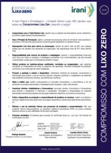 Compromisso Lixo Zero Irani Papel e Embalagem Santa Luzia