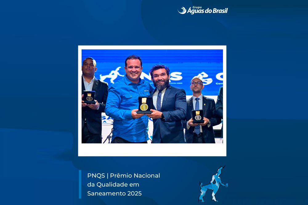 Bernard Vecci recebe o prêmio "IGS – Sustentabilidade” no Prêmio Nacional da Qualidade em Saneamento (PNQS)